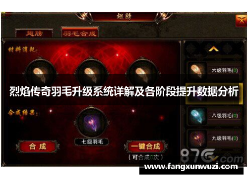 烈焰传奇羽毛升级系统详解及各阶段提升数据分析
